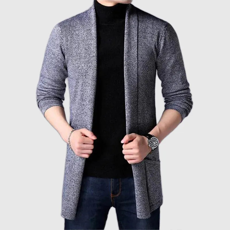 Men's Slim Fit Longline Knitted Cardigan