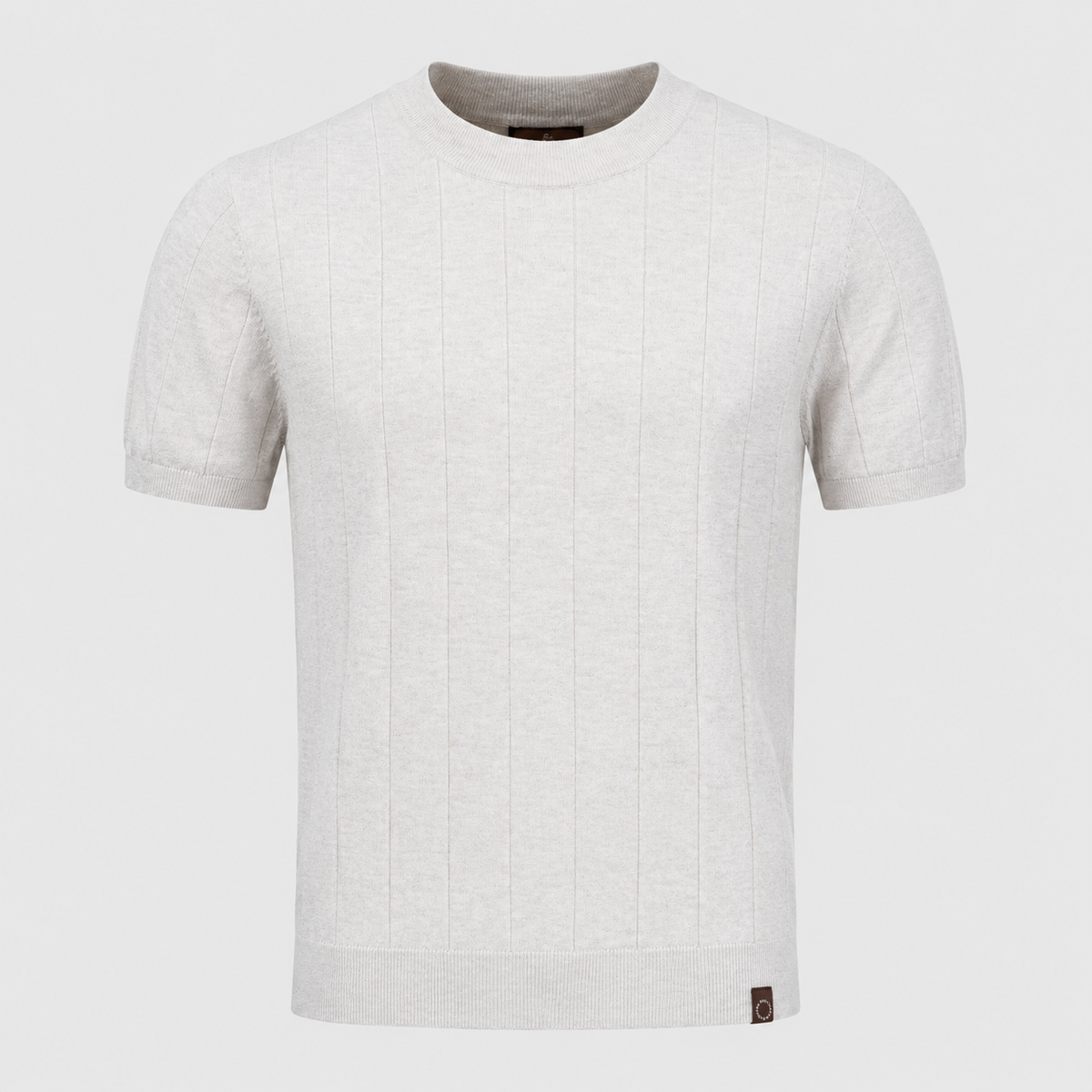 Men's 100% Cotton Striped Crew Neck T-Shirt Black Canvas