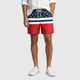 Men's American Flag Quick-Dry Swim Shorts Black Canvas