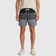 Men's Black Stripe Quick-Dry Swim Shorts Black Canvas