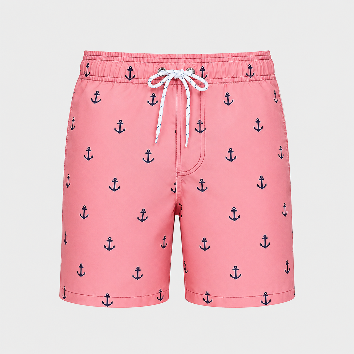 Men's Boat Anchor Quick-Dry Swim Shorts Black Canvas