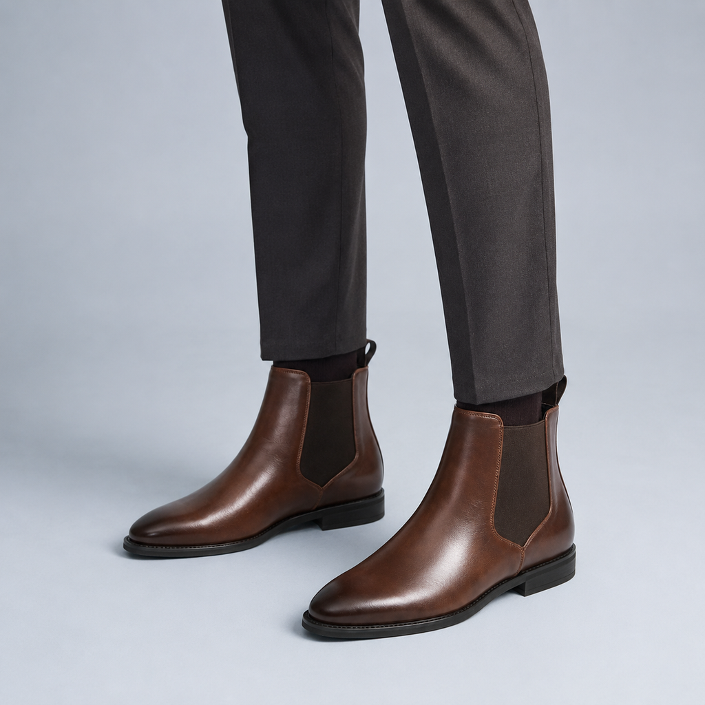 Men's Chelsea Boots Classic British Style Black Canvas