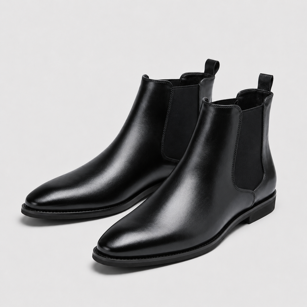 Men's Chelsea Boots Classic British Style Black Canvas