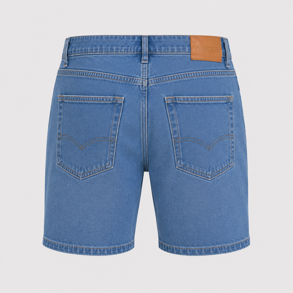 Men's Classic Denim Shorts Black Canvas