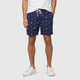 Men's Colored Sharks Quick-Dry Swim Shorts Black Canvas