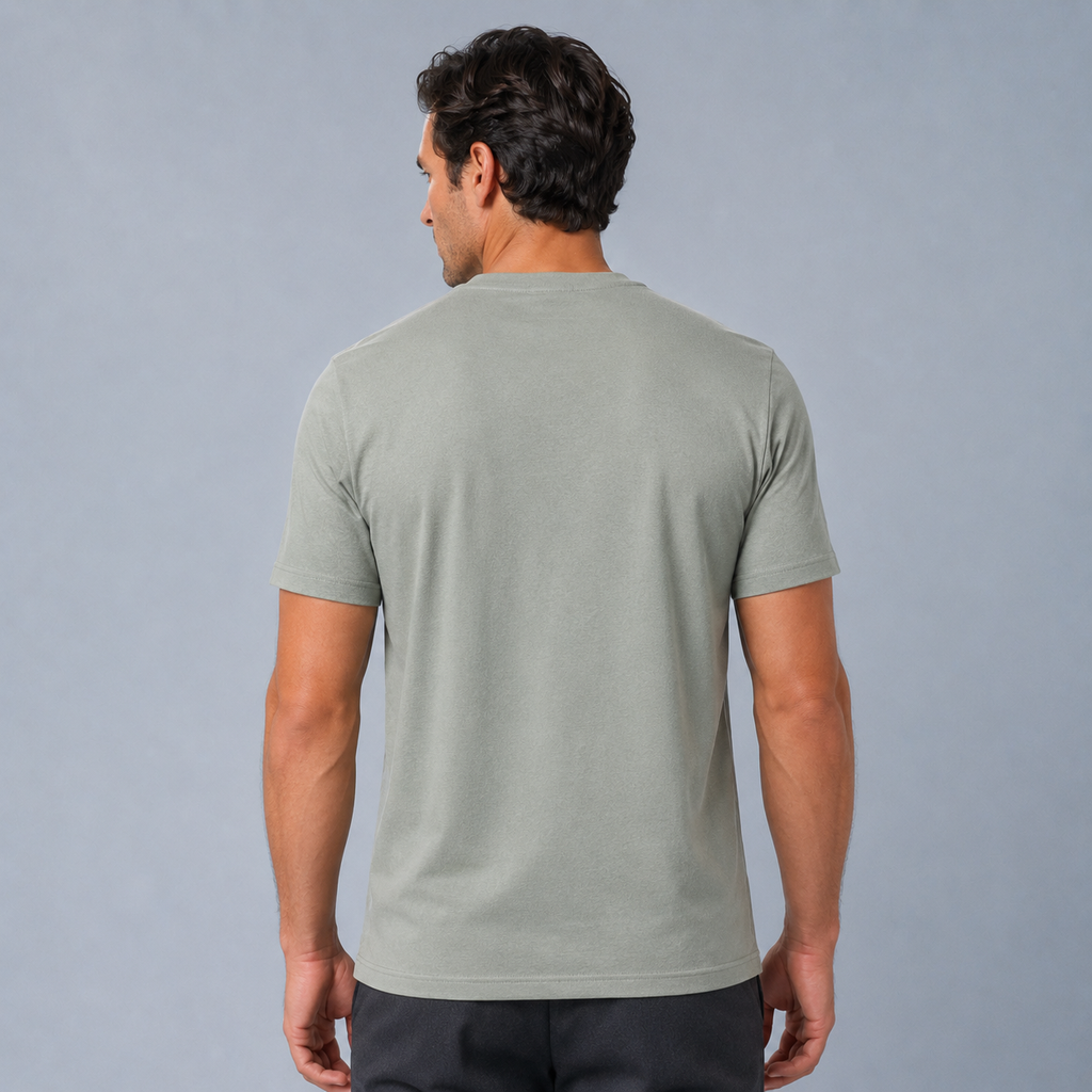 Men's Cotton Crew Neck Soft Touch T-Shirt Black Canvas
