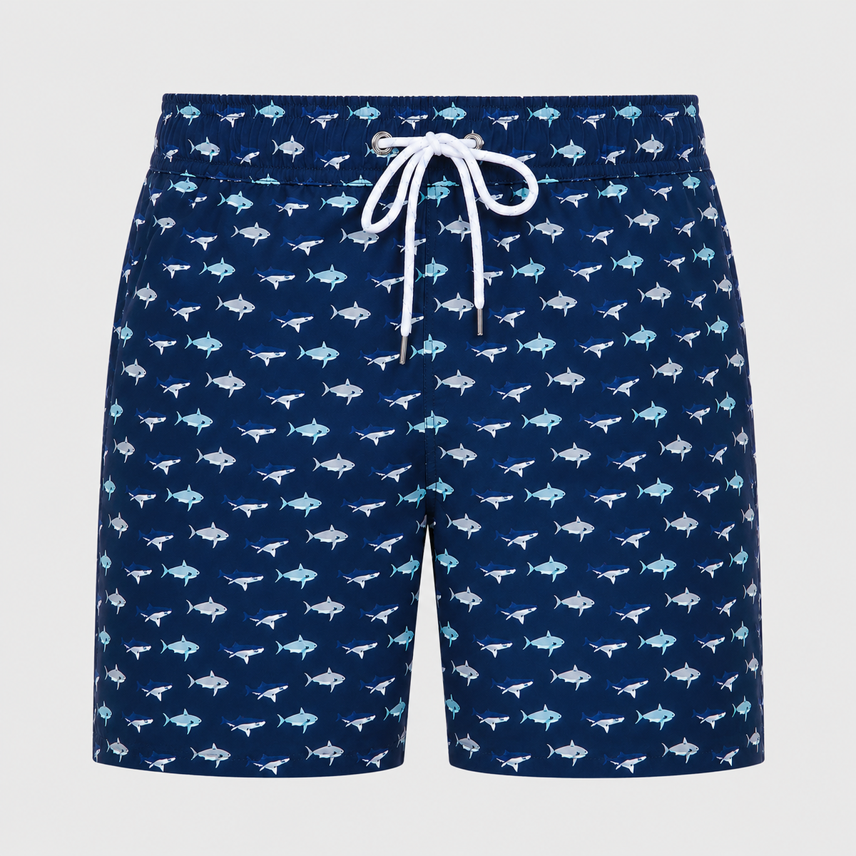 Men's Fish Quick-Dry Swim Shorts Black Canvas