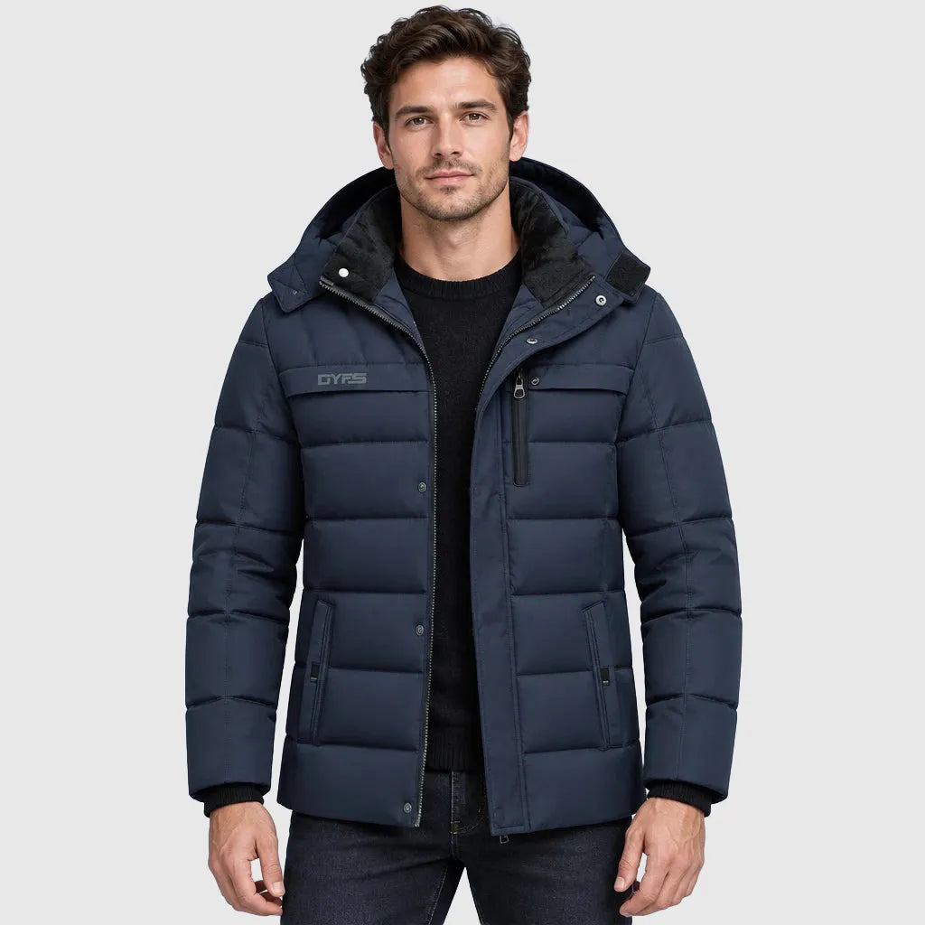 Men's Fleece Lined Hooded Winter Parka