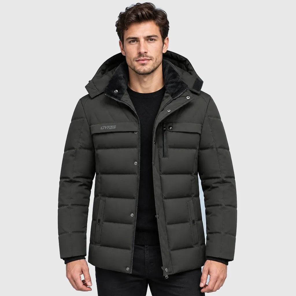 Men's Fleece Lined Hooded Winter Parka