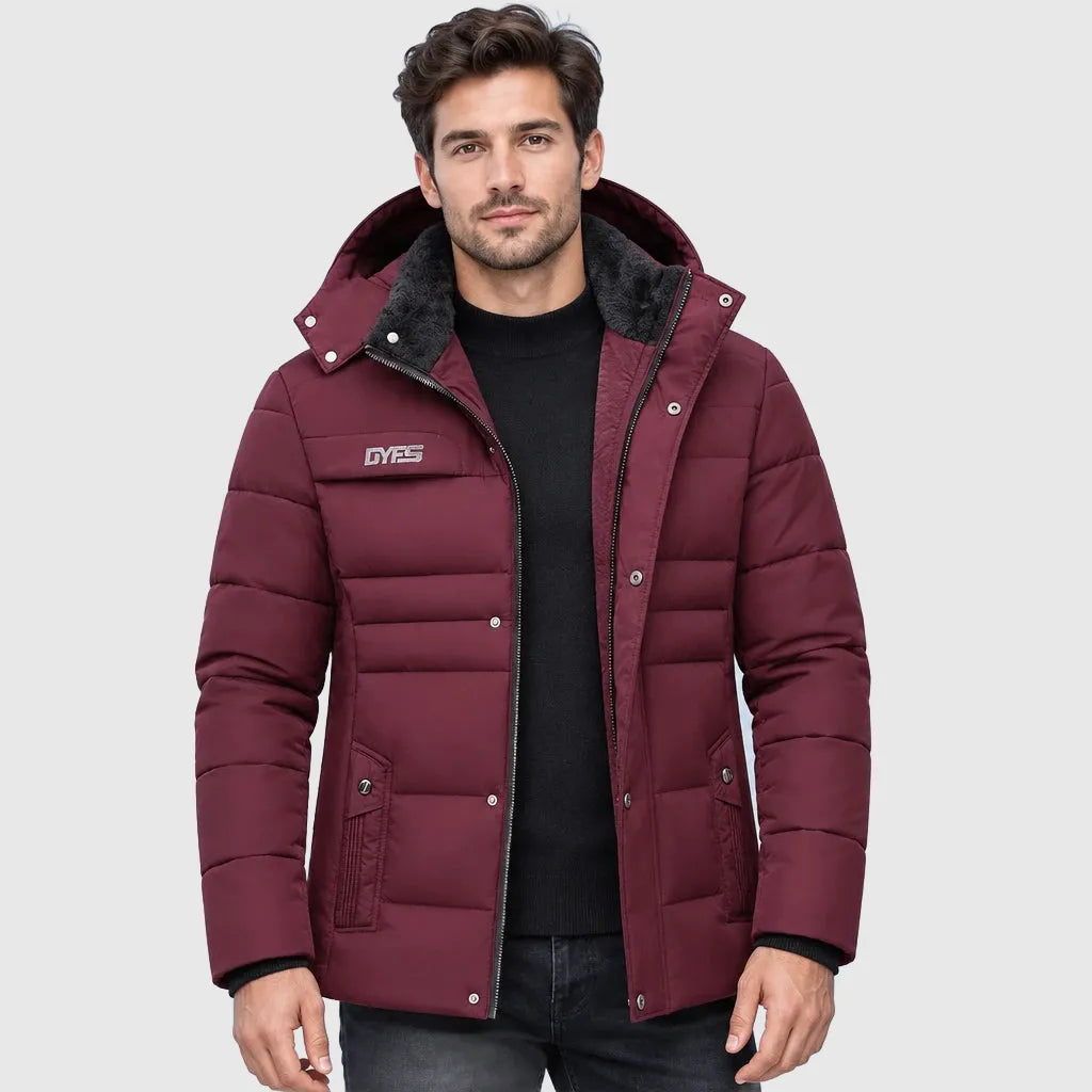Men's Fleece Lined Hooded Winter Parka