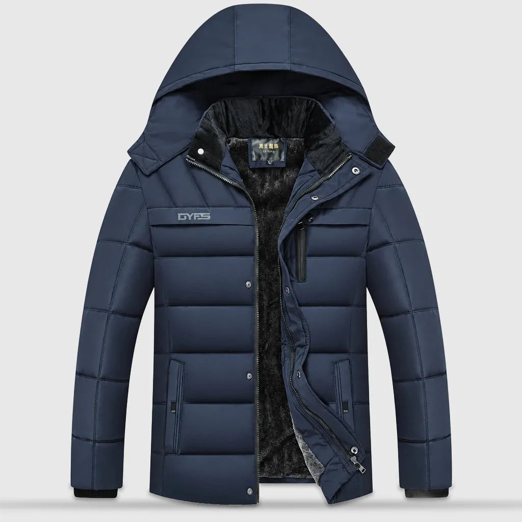 Men's Fleece Lined Hooded Winter Parka