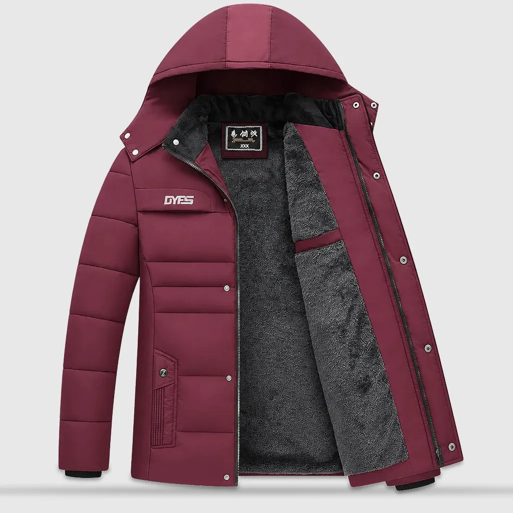 Men's Fleece Lined Hooded Winter Parka