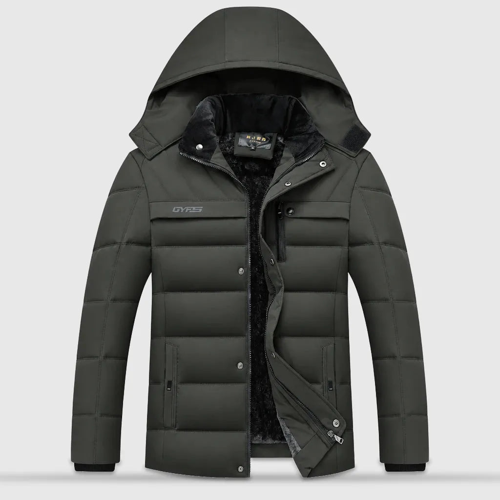 Men's Fleece Lined Hooded Winter Parka