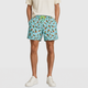 Men's Green Pineapple Quick-Dry Swim Shorts Black Canvas