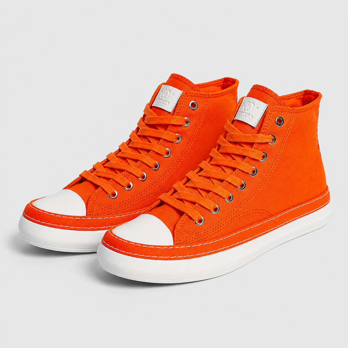 Men's High Top Canvas Vulcanised Sneakers Black Canvas