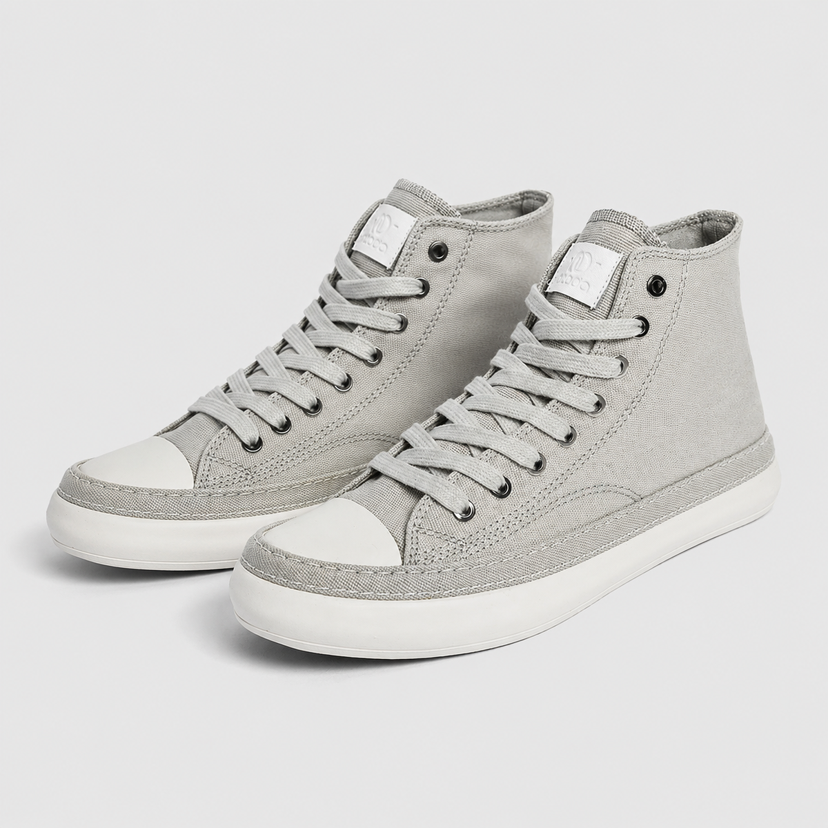 Men's High Top Canvas Vulcanised Sneakers Black Canvas