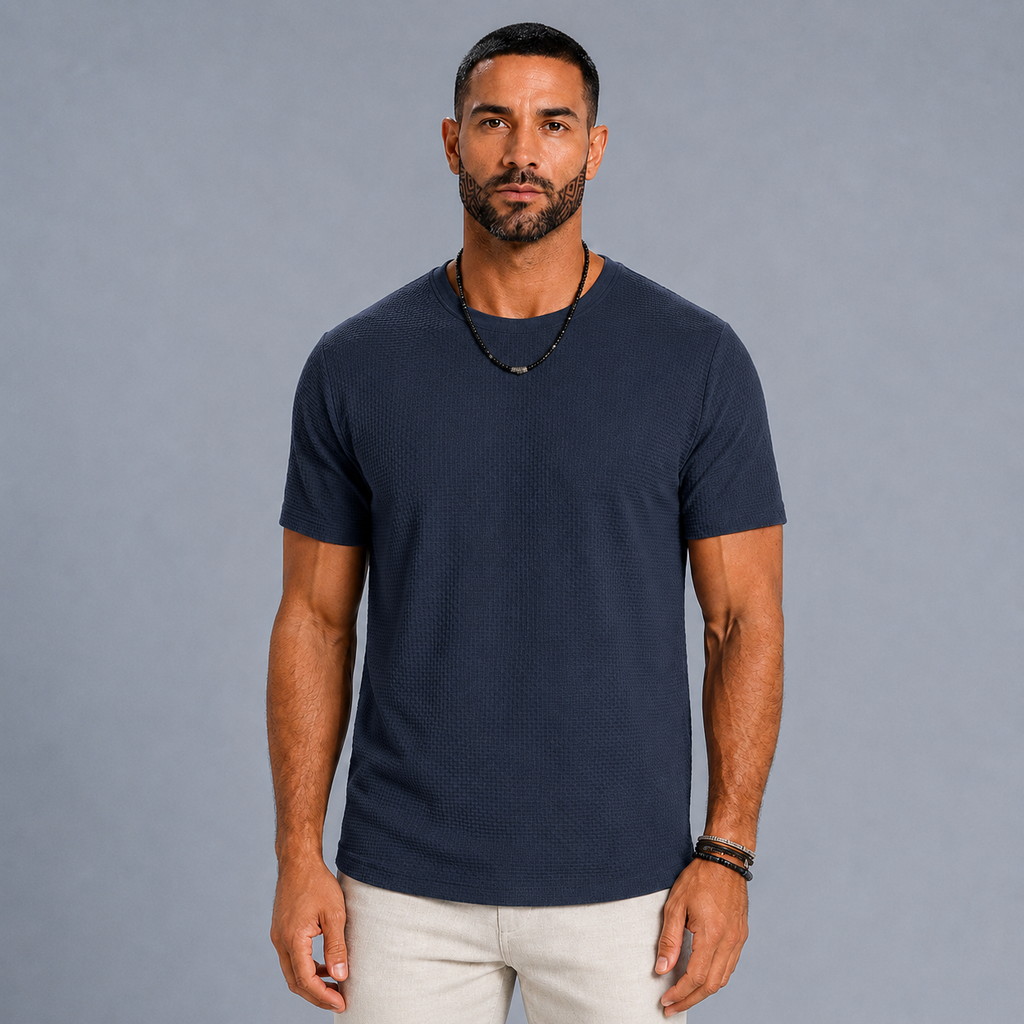 Men's Ice Silk Quick-Dry Short Sleeve T-Shirt Black Canvas
