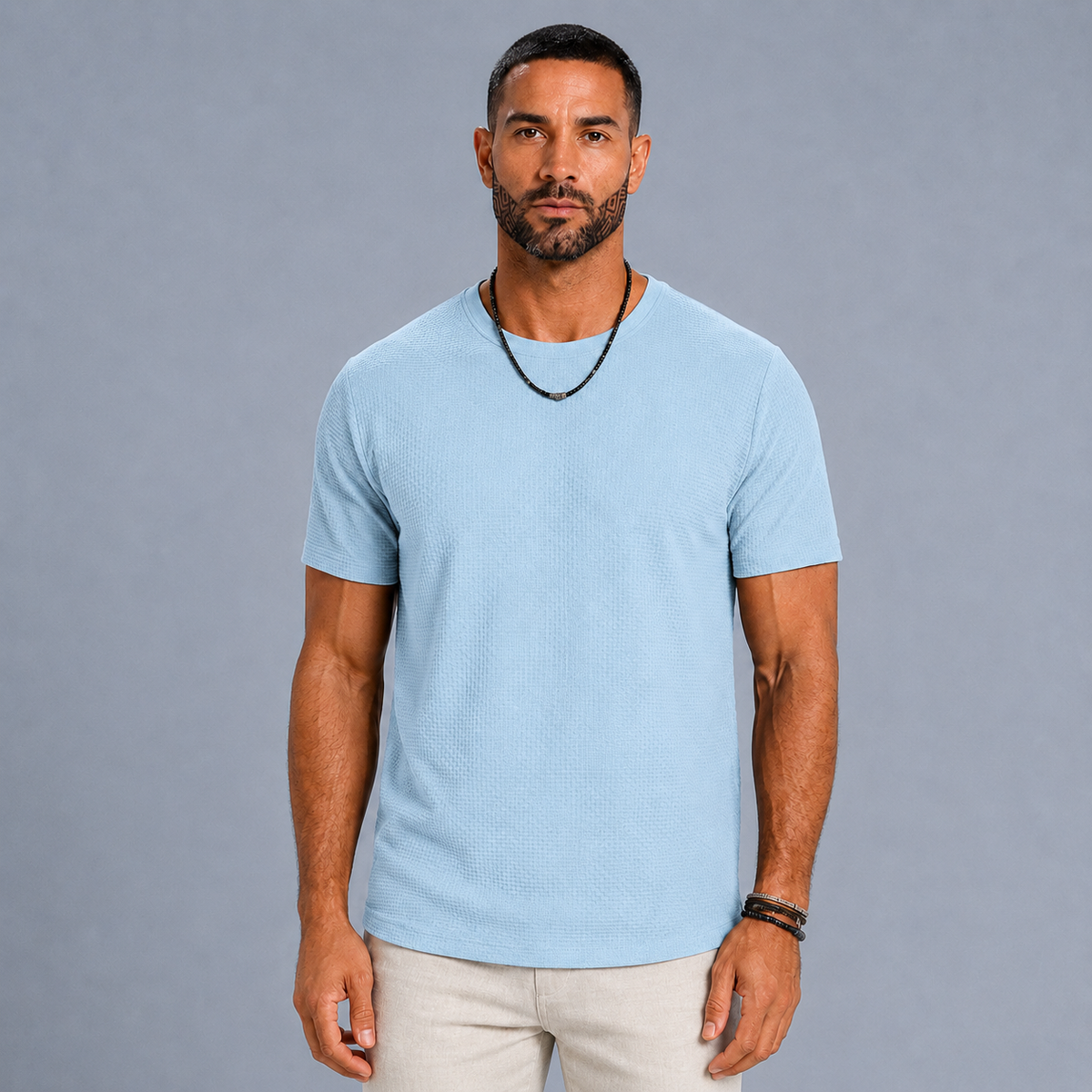 Men's Ice Silk Quick-Dry Short Sleeve T-Shirt Black Canvas