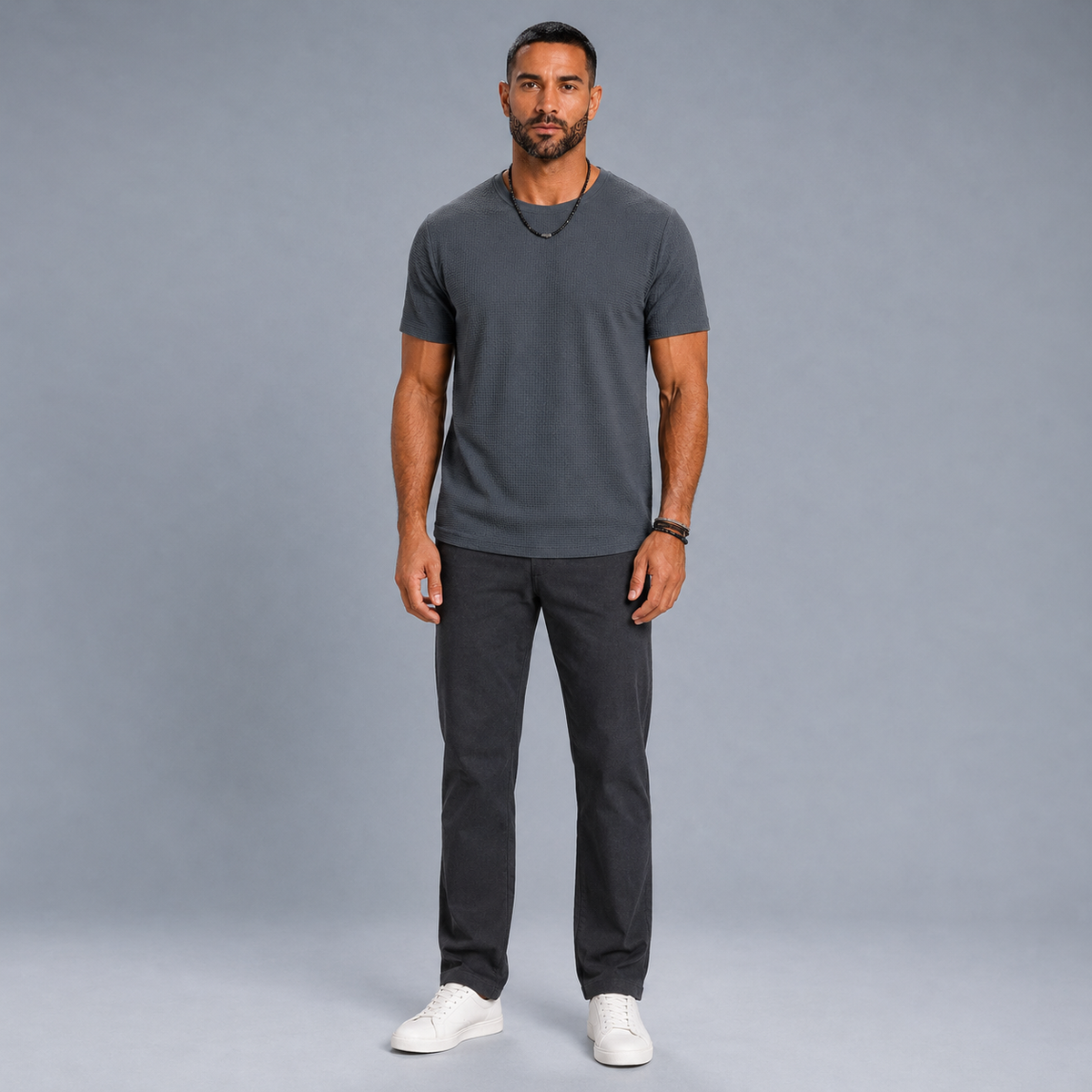 Men's Ice Silk Quick-Dry Short Sleeve T-Shirt Black Canvas