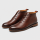 Men's Leather Lace-Up Ankle Boots Smart Fit Black Canvas