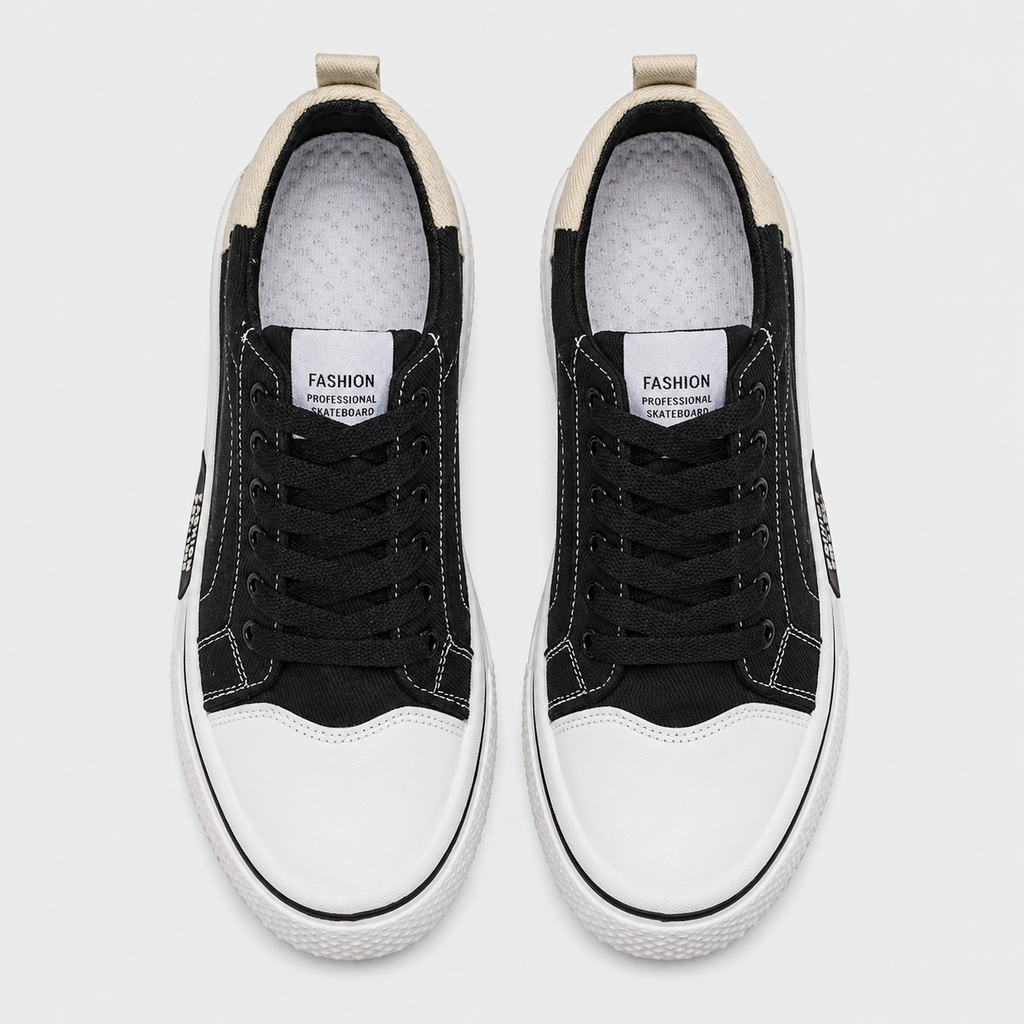 Men's Lightweight Canvas Sneakers Black Canvas