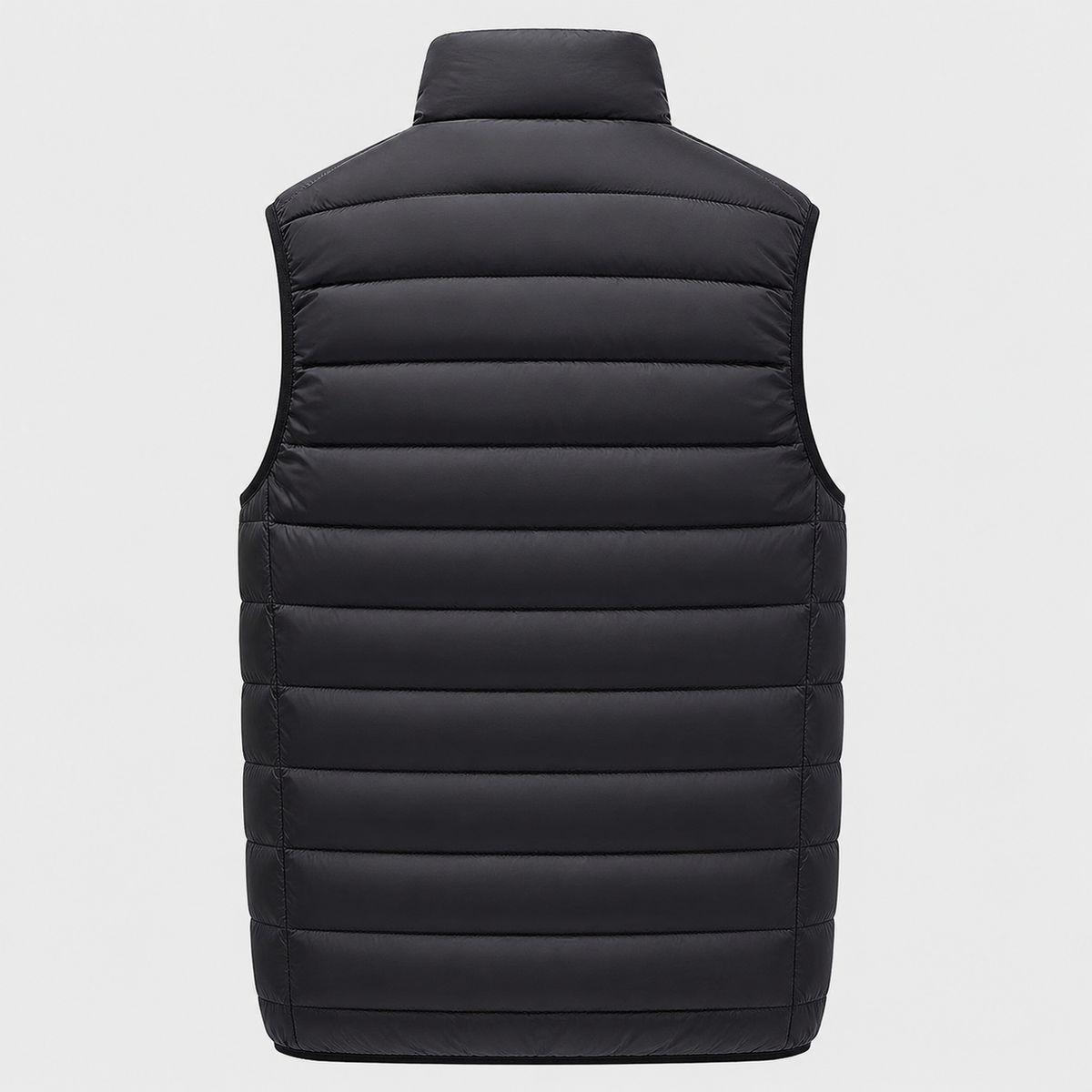 Men's Lightweight Sleeveless Zip Gilet Black Canvas