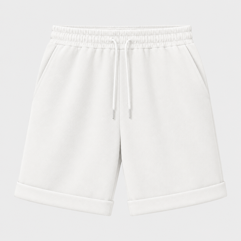 Men's Lightweight Solid Colour Shorts Black Canvas