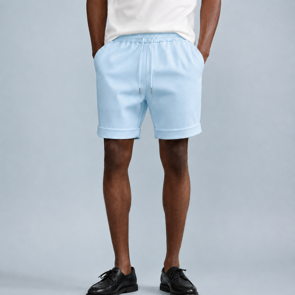 Men's Lightweight Solid Colour Shorts Black Canvas