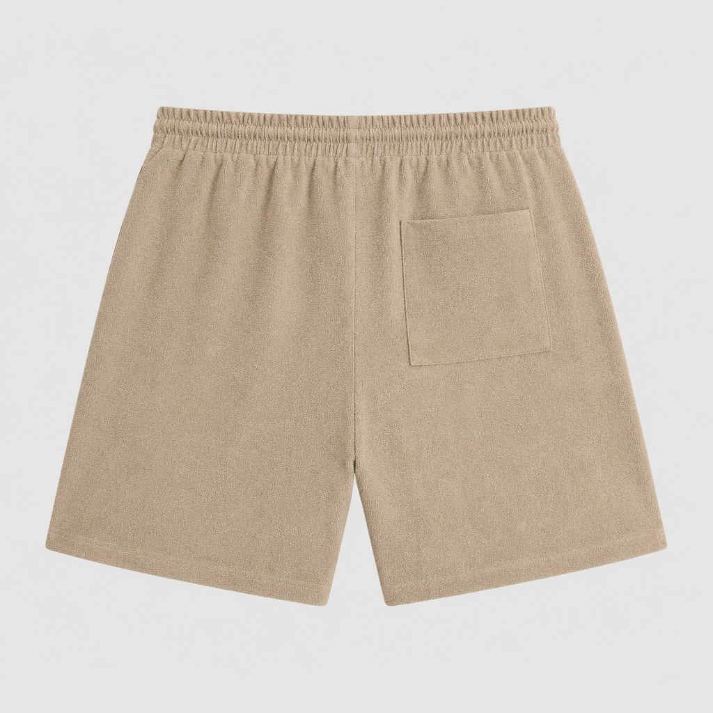 Men's Linen Cotton Loose Fit Shorts Black Canvas