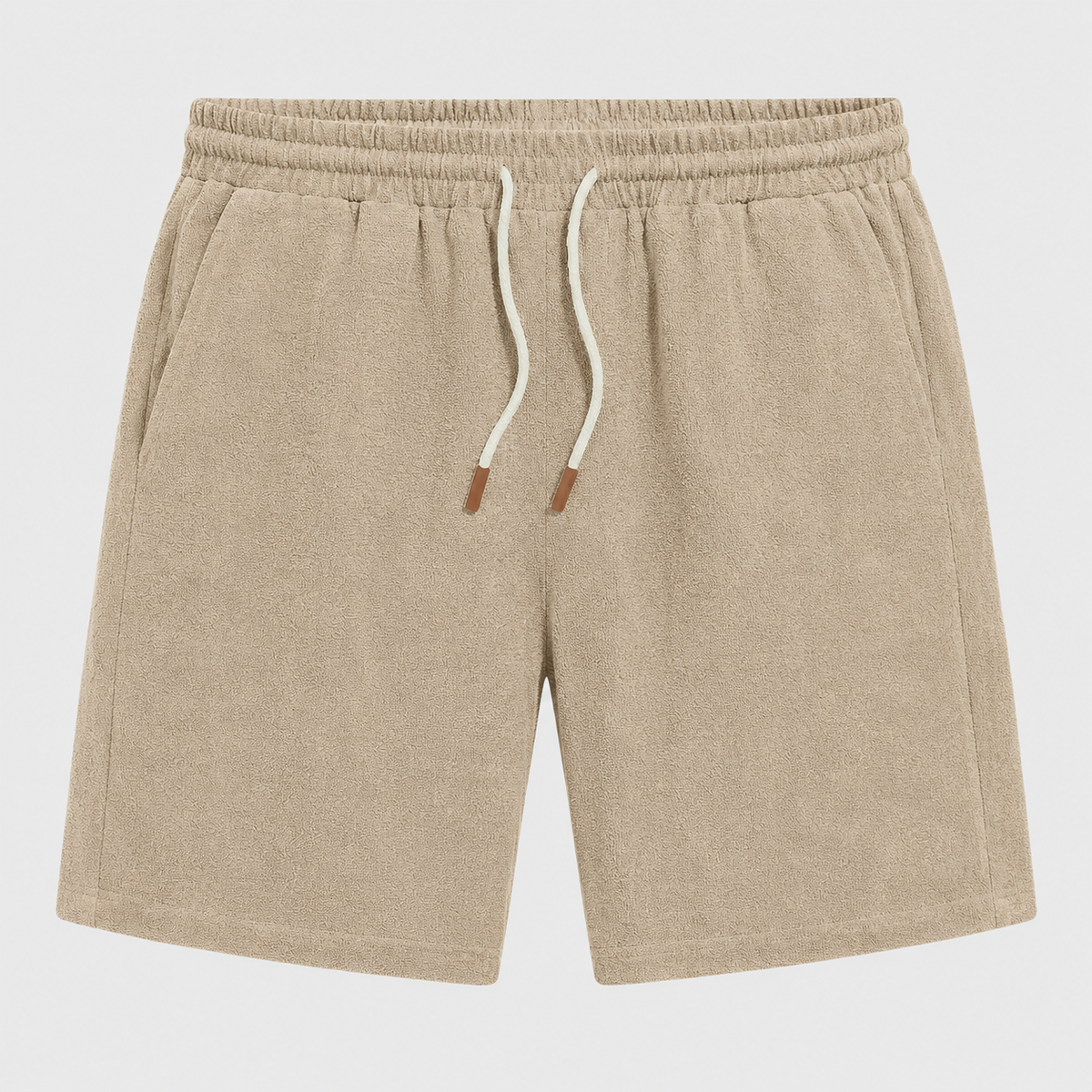 Men's Linen Cotton Loose Fit Shorts Black Canvas