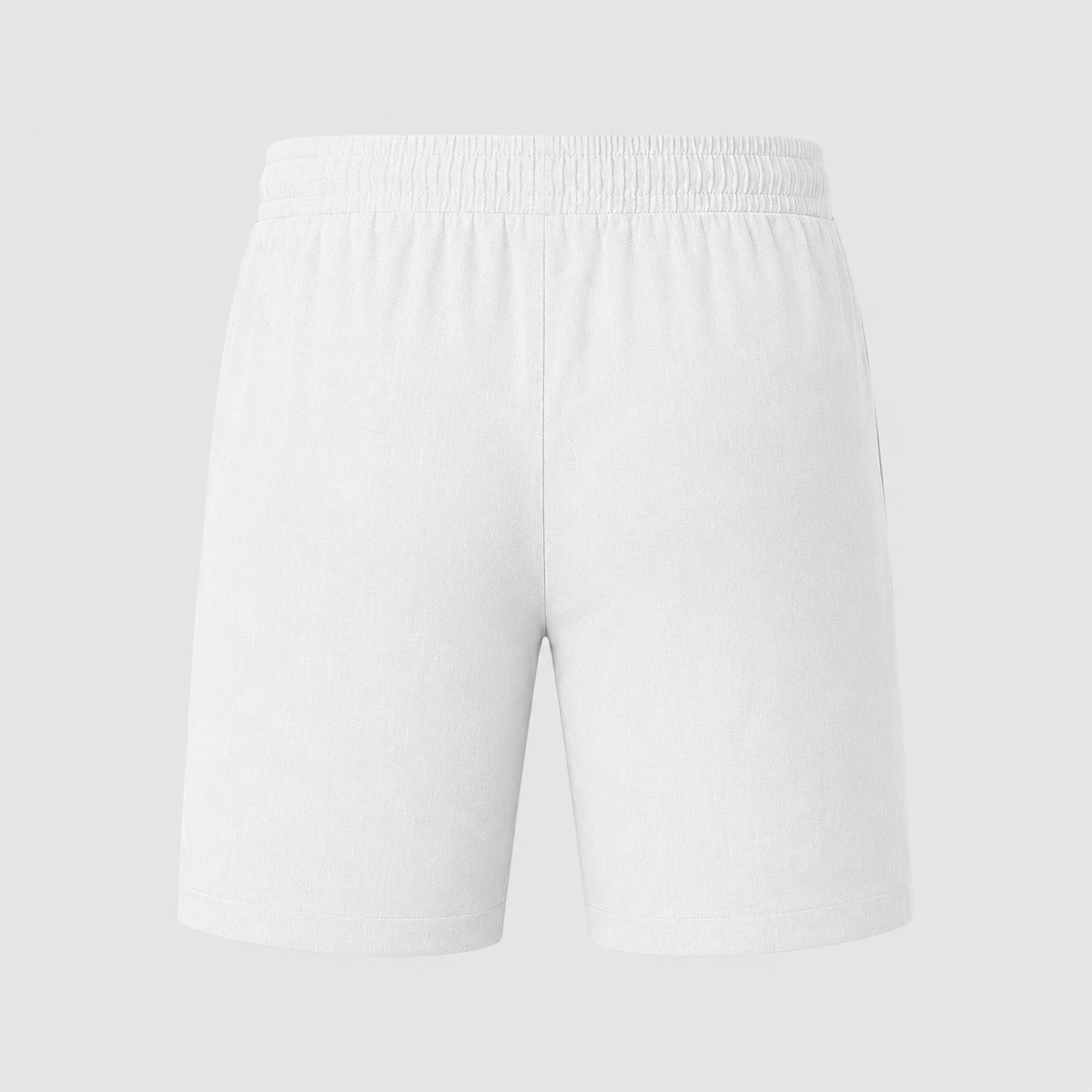 Men's Linen Drawstring Shorts Relaxed Fit Black Canvas