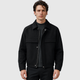 Men's Multi-Pocket Windbreaker Jacket Black Canvas
