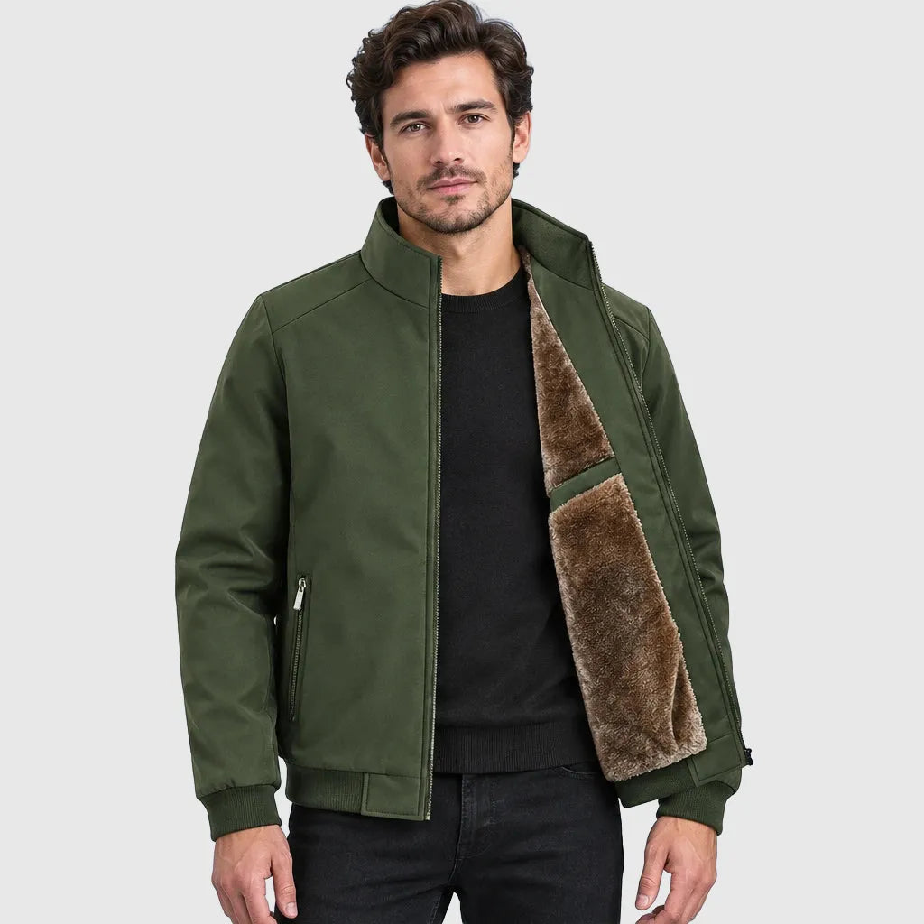 Men's Padded Stand Collar Winter Jacket