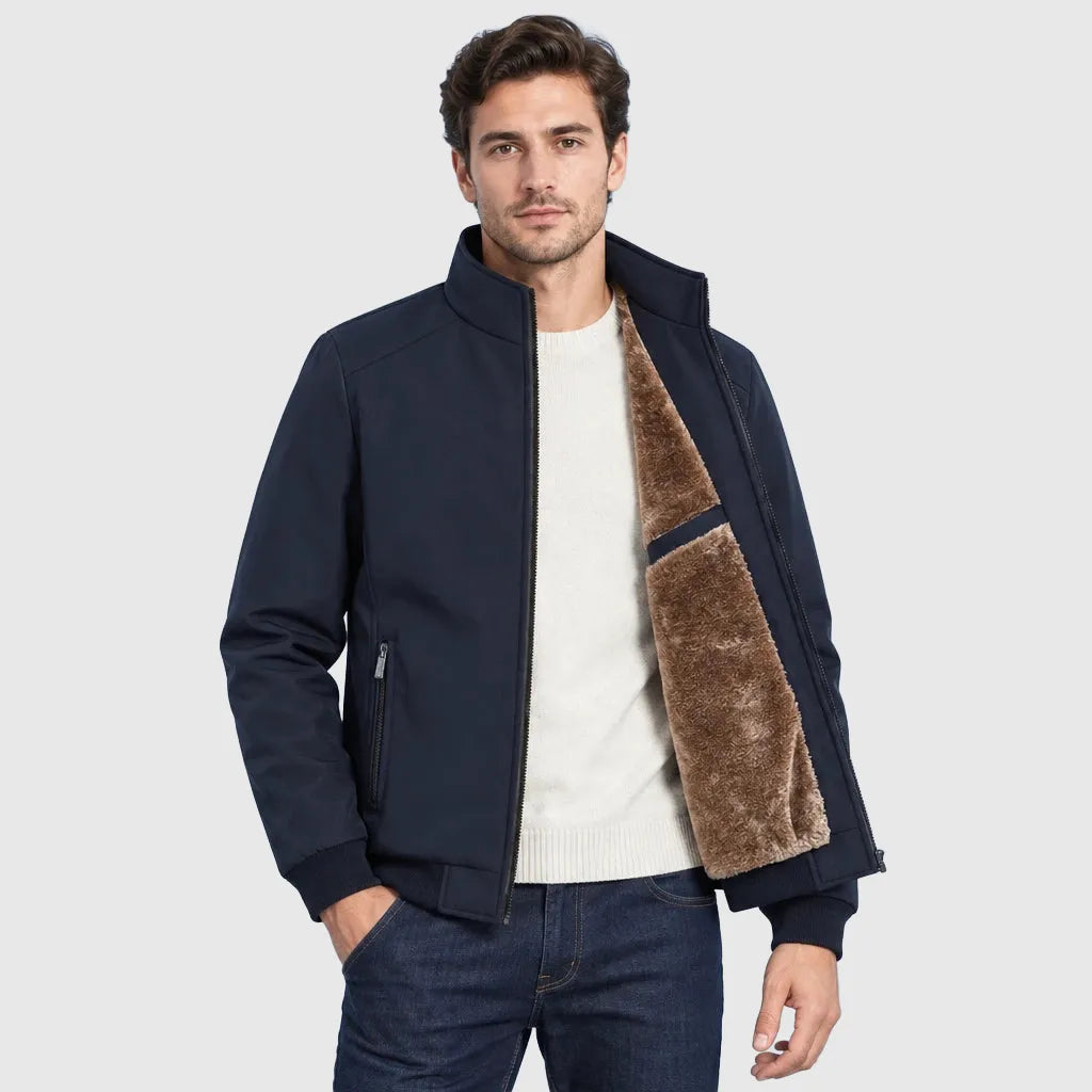 Men's Padded Stand Collar Winter Jacket