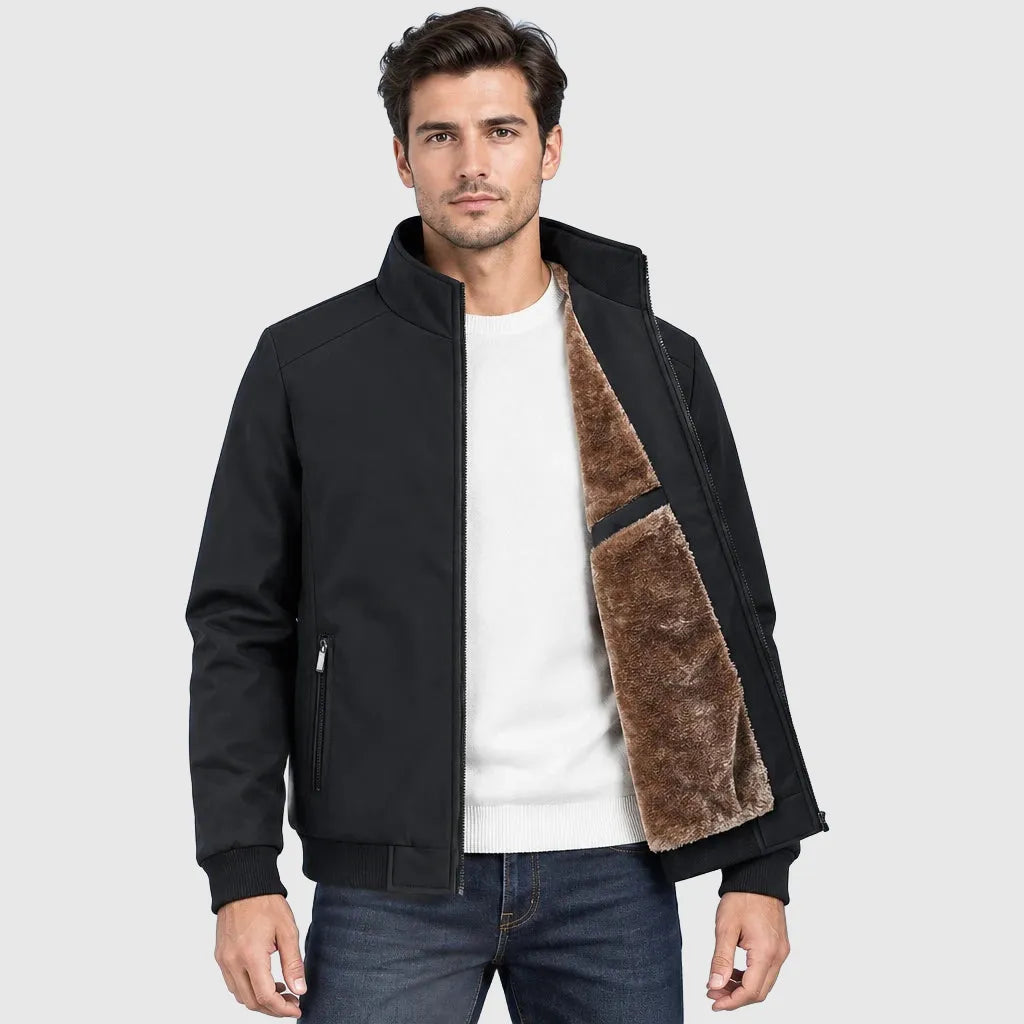 Men's Padded Stand Collar Winter Jacket