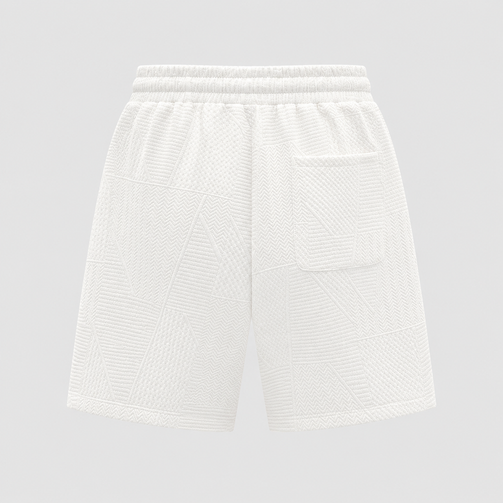Men's Pattern Minimalist Sweat Shorts Black Canvas