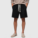 Men's Pattern Minimalist Sweat Shorts Black Canvas