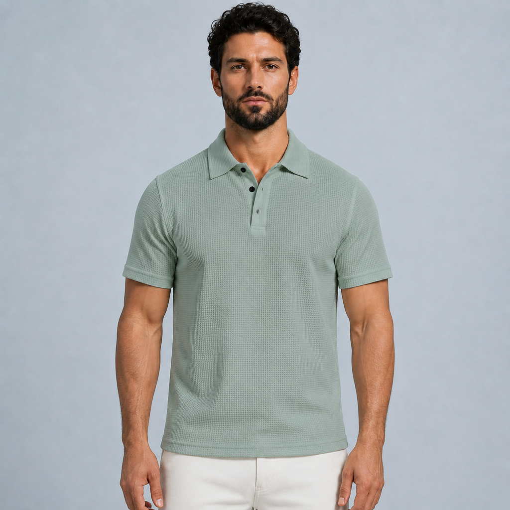 Men's Polo Shirt Lightweight Black Canvas