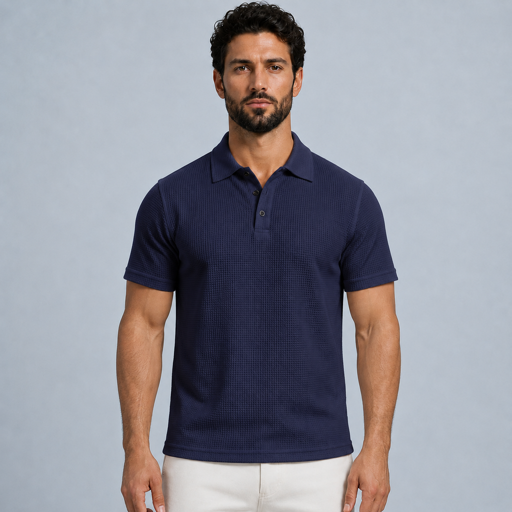 Men's Polo Shirt Lightweight Black Canvas