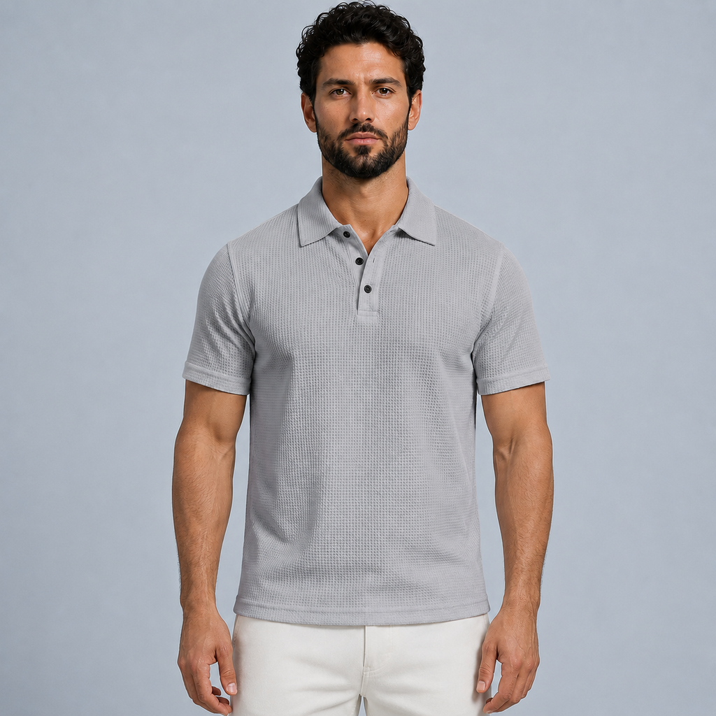 Men's Polo Shirt Lightweight Black Canvas