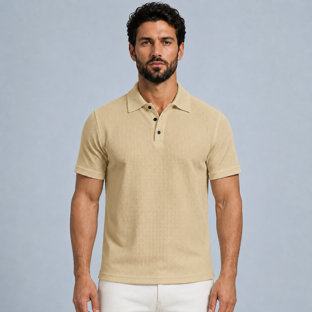 Men's Polo Shirt Lightweight Black Canvas