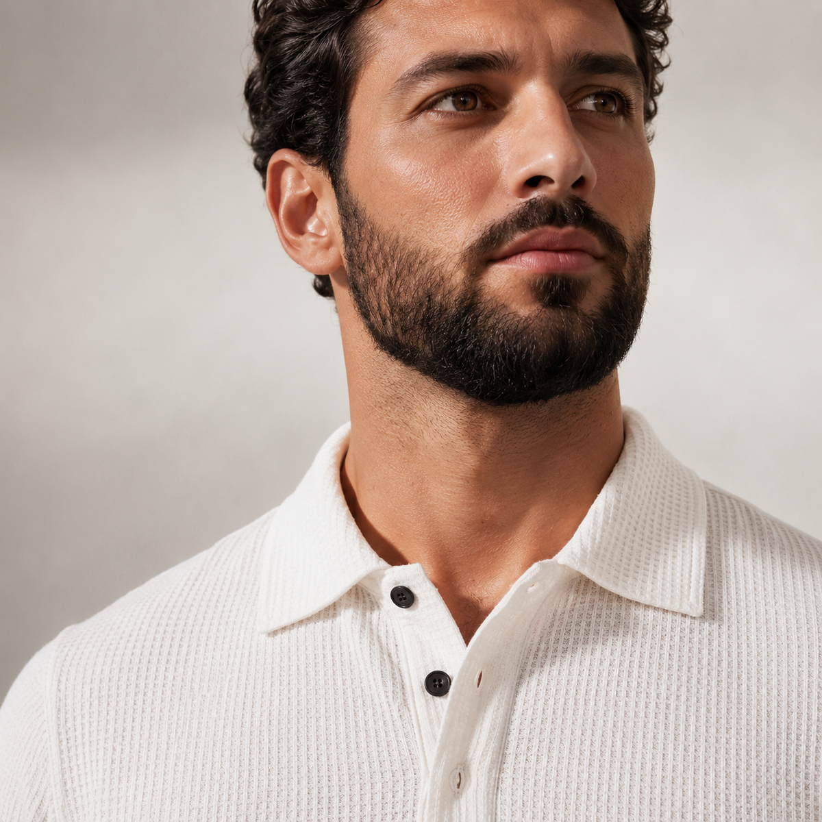 Men's Polo Shirt Lightweight Black Canvas
