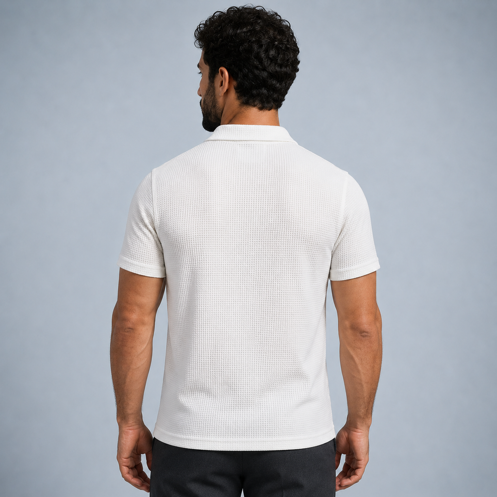 Men's Polo Shirt Lightweight Black Canvas