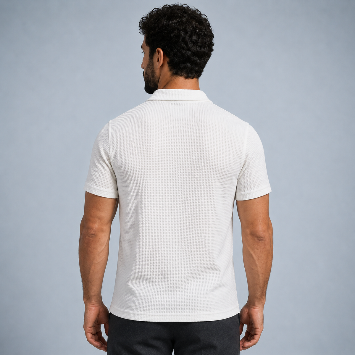 Men's Polo Shirt Lightweight Black Canvas