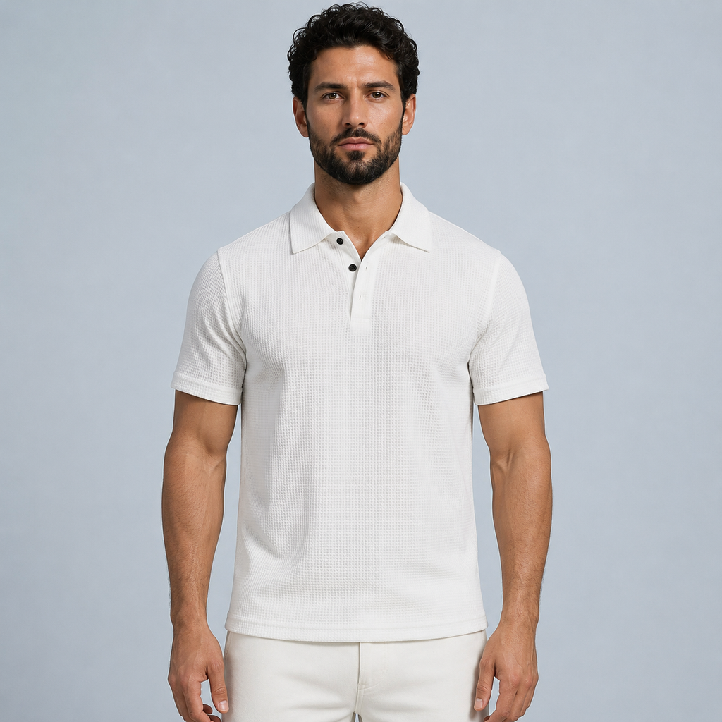 Men's Polo Shirt Lightweight Black Canvas