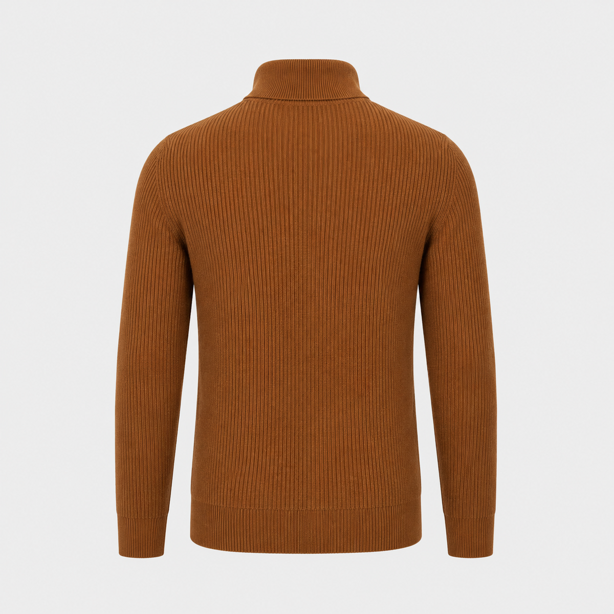 Men's Quarter-Zip Mock Neck Slim Knit Pullover Black Canvas