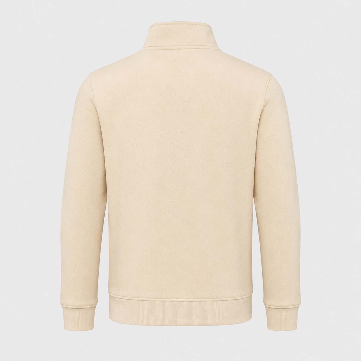 Men's Quarter-Zip Pullover Sweatshirt Black Canvas