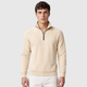 Men's Quarter-Zip Pullover Sweatshirt Black Canvas