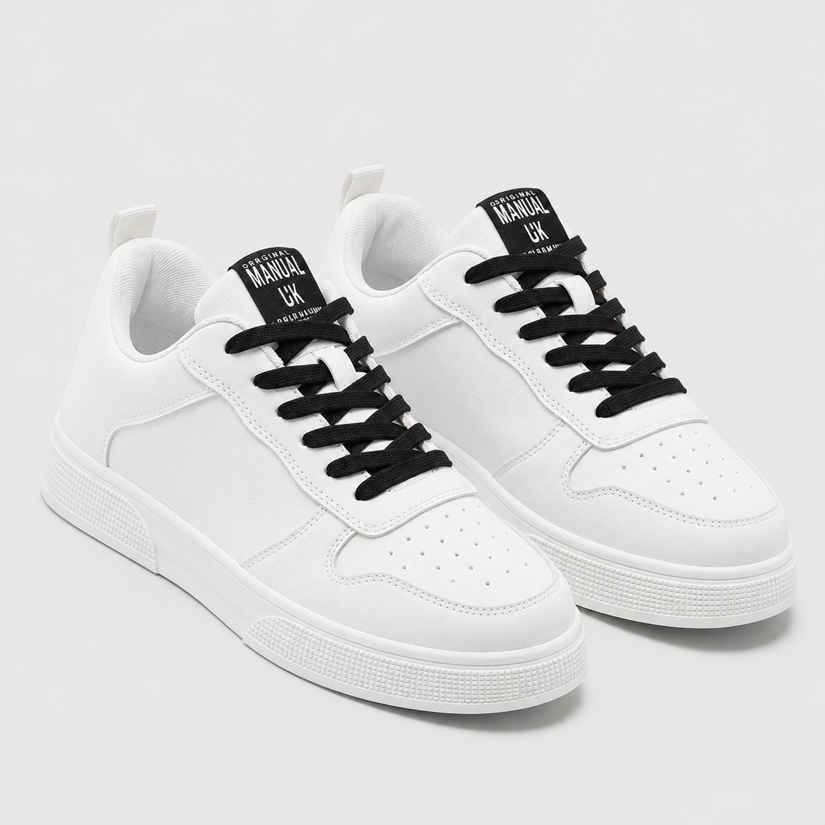 Men's Skate-Style Slip-Resistant Trainers Black Canvas