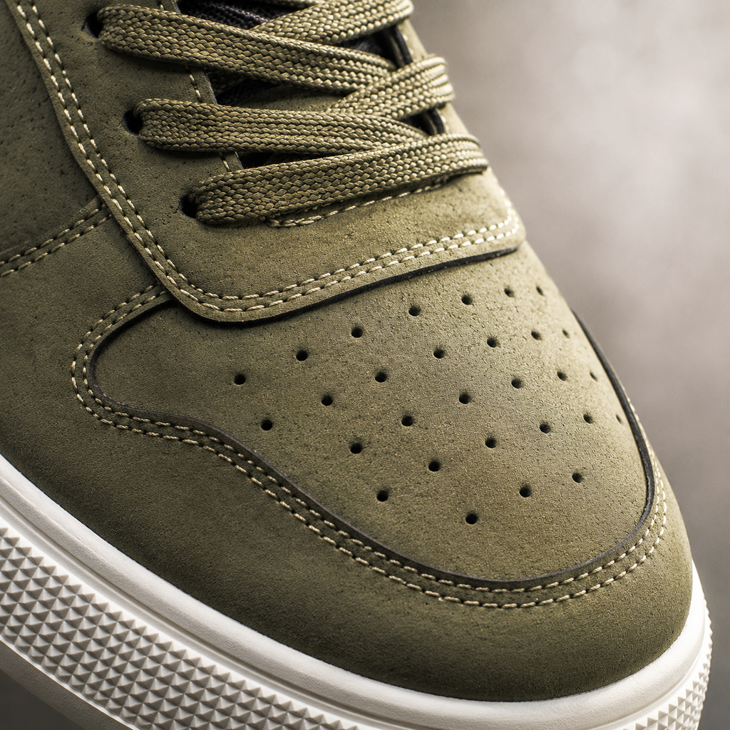 Men's Skate-Style Slip-Resistant Trainers Black Canvas